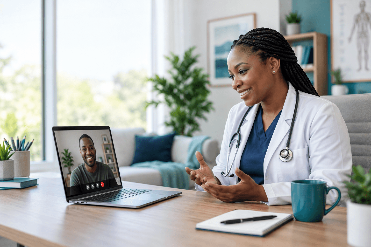 BriCity doctor providing a secure virtual consultation